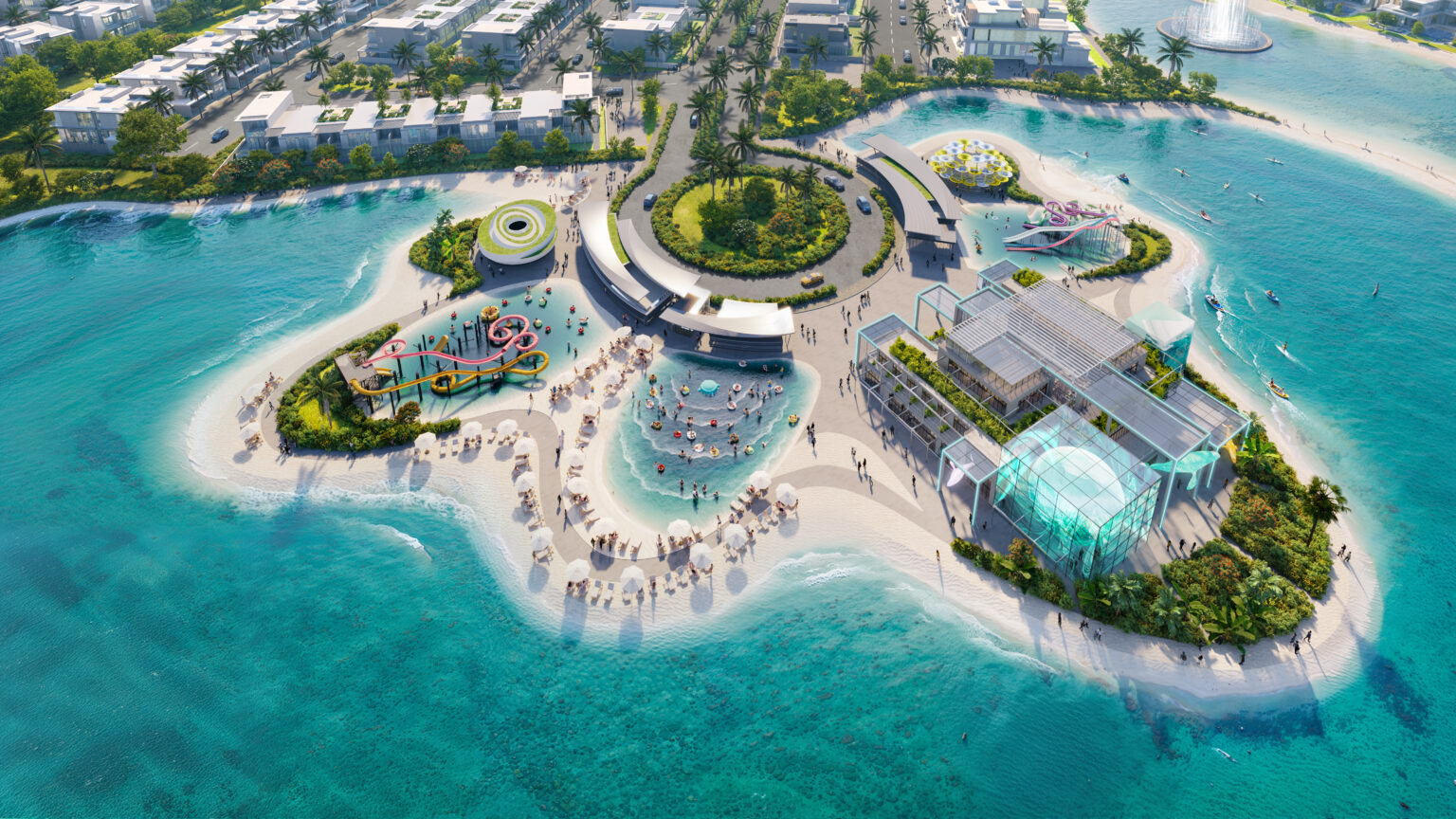 damac islands drón felvétel aqua park