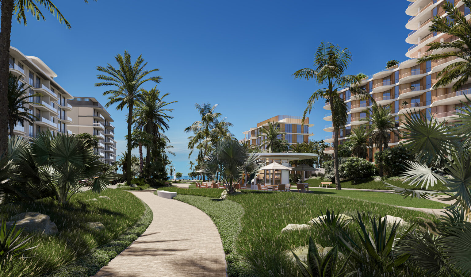 bay grove residences kerti sétány